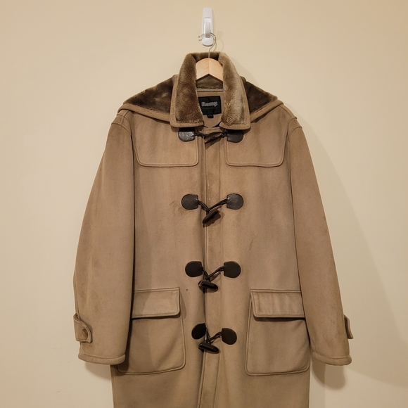 Men's Romp The Wear For Luxury Tan Hooded Duffle Coat size L - Picture 2 of 9